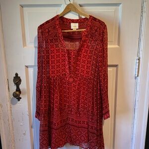 Anthropologie Maeve Dress in rich colors.